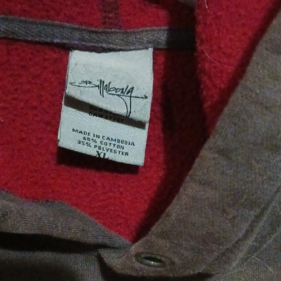 Billabong Men's Dark Brown Hoodie with Red Accents - Picture 2 of 4